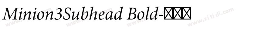 Minion3Subhead Bold字体转换